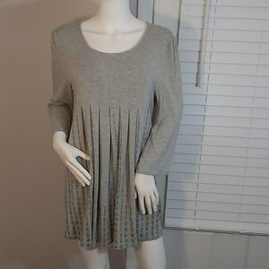 INC International Concepts Size XL Gay Sheath Fit&Flare Pleated Mini Dress.